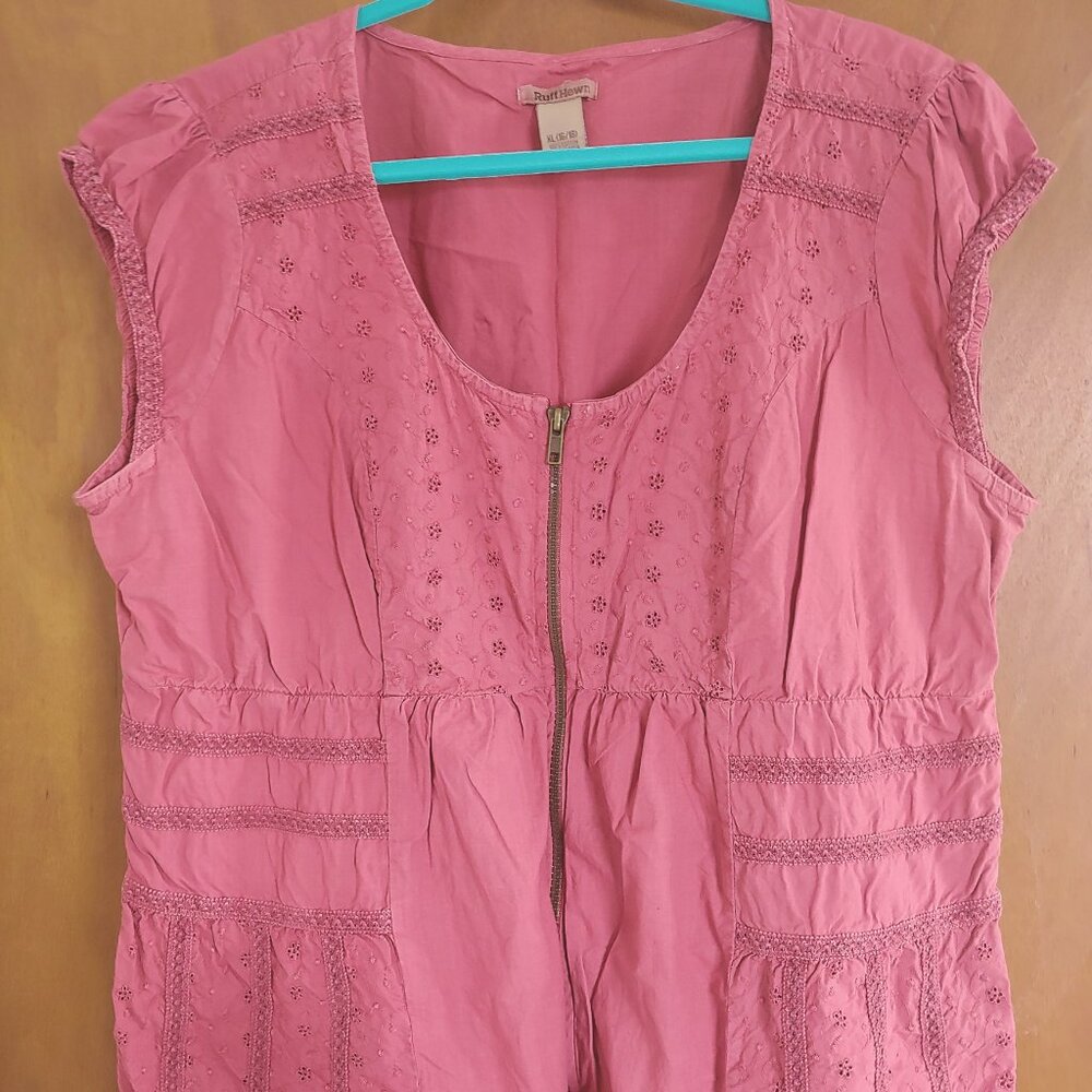 Ruff Hewn zip front shirt